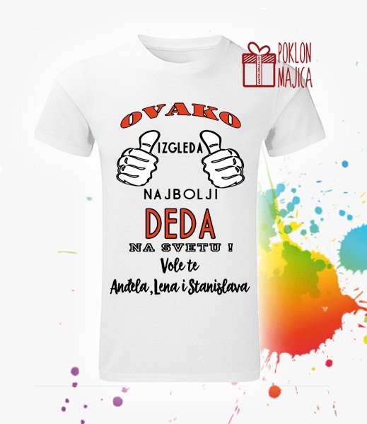 Majice sa stampom natpisom slikom/Za Baku i Deku/ovako izgleda najbolji deda na svetu.jpg